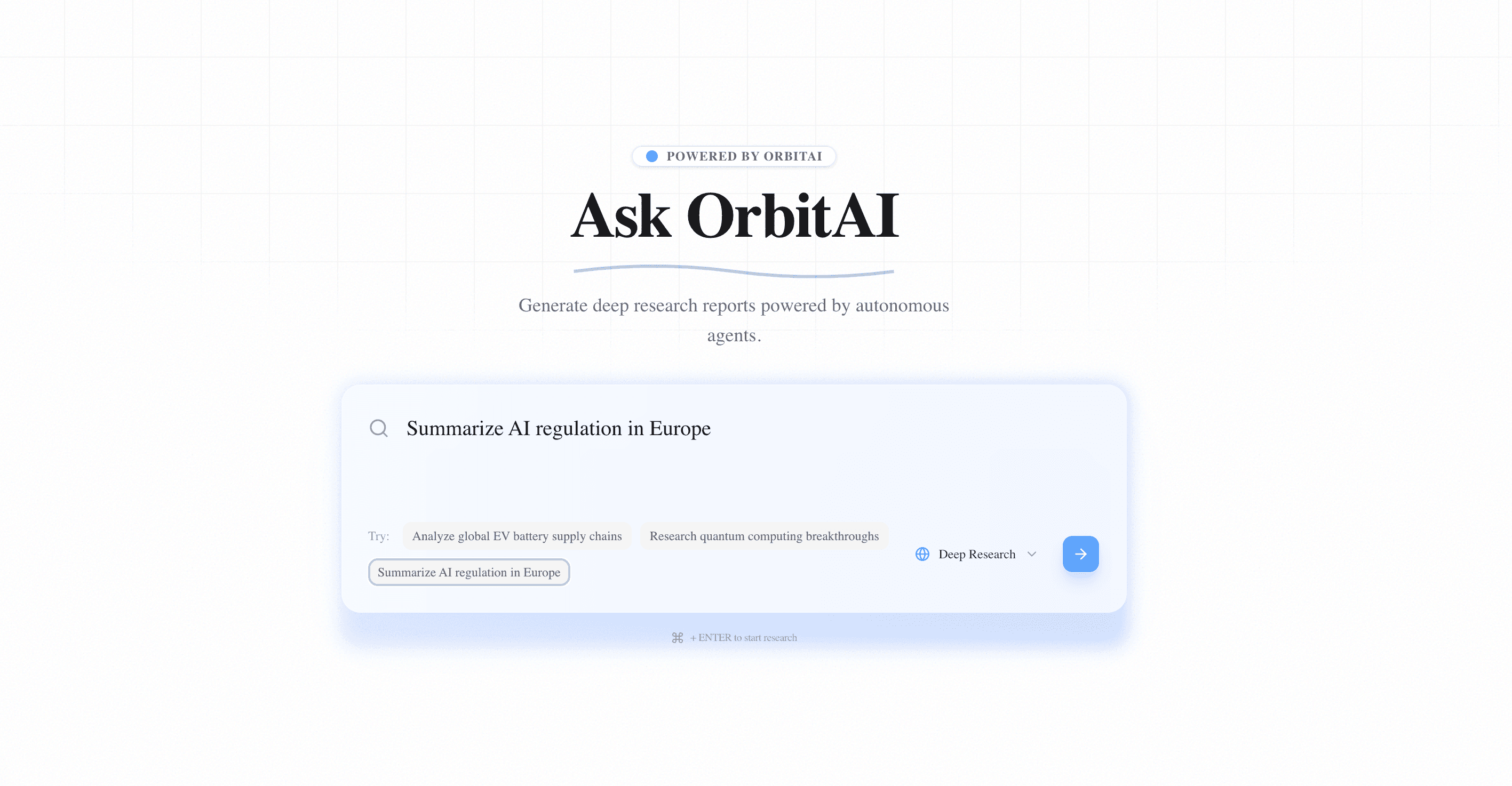 OrbitAI Dashboard Screenshot